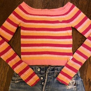 Hollister S Cali off shoulder scoop summer knit